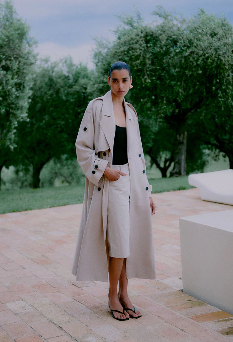 Trenchcoat - Light Beige Melange