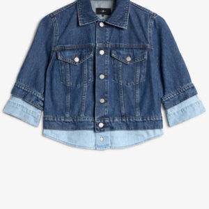 Double Layer Trucker Shadow Jacket - Dark Blue