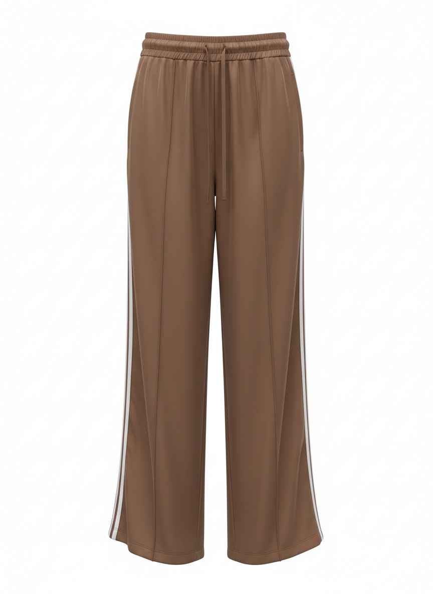 Silky Stripe Trousers - Bronze
