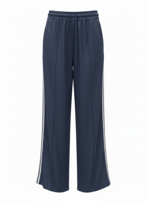 Silky Stripe Trousers - Navy