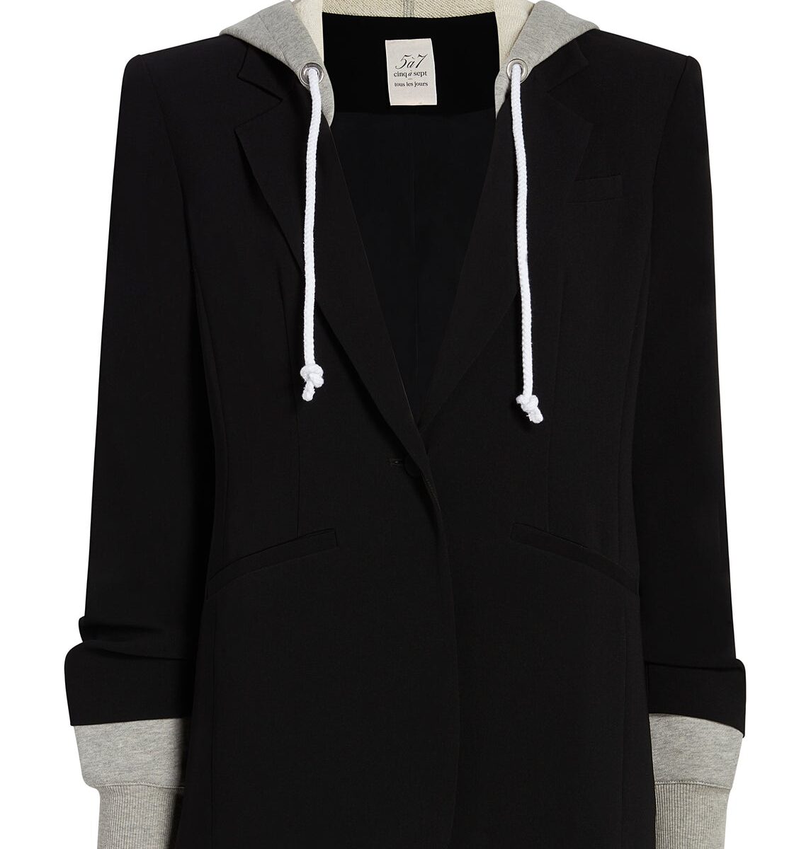 Hooded   Blazer - Black